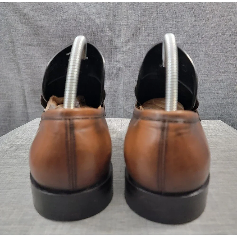 Salvatore Ferragamo Studio Penny Loafers Brown Leather Slip-On SZ 10 D